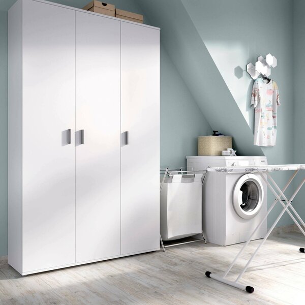 Armadio bianco multiuso 116x190h cm - Aniello