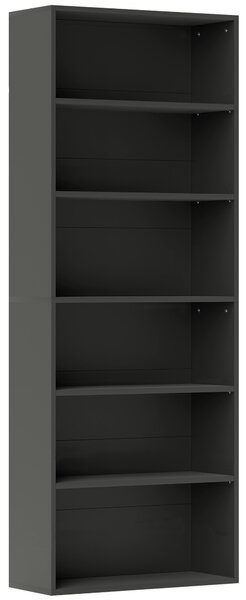 HOMCOM Libreria scaffale contenitore 6 livelli con mensole regolabili per soggiorno, camera, ufficio, 60x24x158,5cm, nero | Aosom Italy
