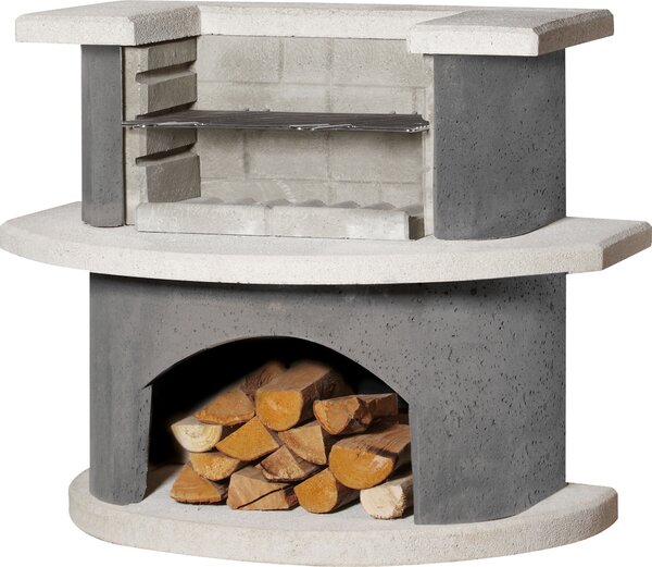 BUSCHBECK Barbecue Copenhagen Dimensioni L65 x P110 x H93 cm bianco-antracite