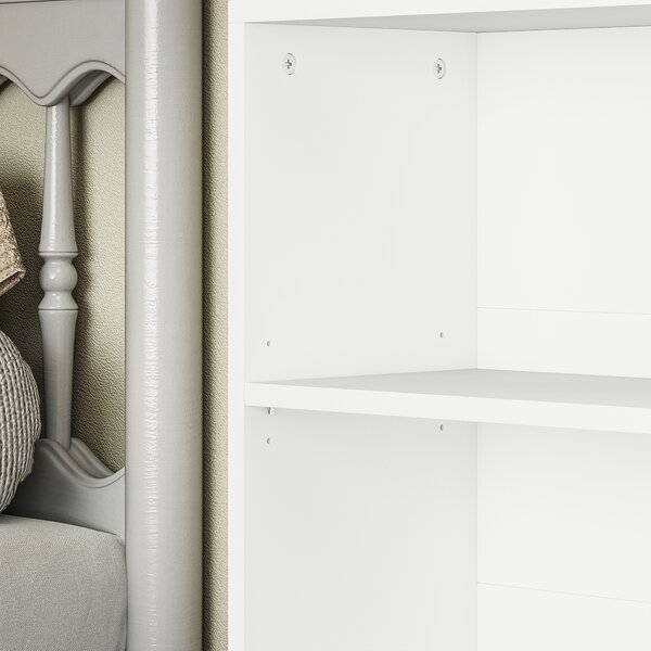 HOMCOM Libreria a 6 ripiani con ripiani regolabili per soggiorno, camera, ufficio, 60x24x158,5cm, bianco | Aosom Italy