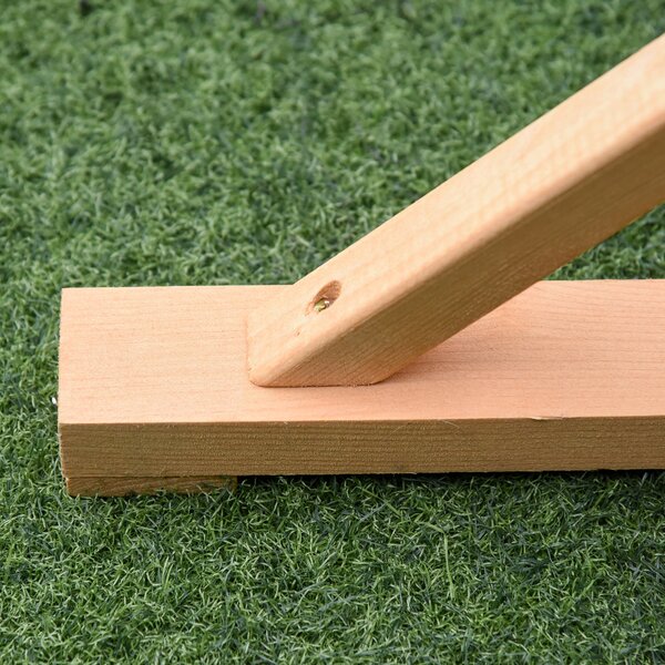 PawHut Mangiatoia per uccelli da esterno su piedistallo, tetto resistente alle intemperie, legno massello, 55 x 55 x 144 cm, legno naturale | Aosom Italy
