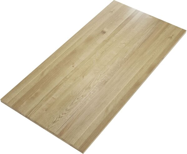 Piano del tavolo Danaila 160x4x90 in legno massiccio di rovere selvatico oliato
