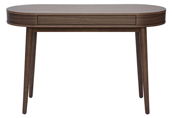 Scrivania con cassetto in legno scuro L120 cm JUDITH