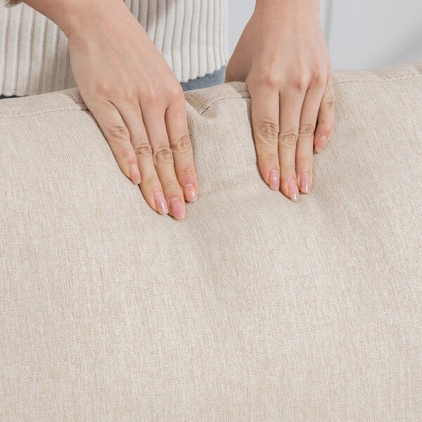 HOMCOM Poltrona da salotto, divano 1 posto imbottito con braccioli, seduta ampia e piedi in acciaio, 73 x 77 x 87 cm, beige | Aosom Italy