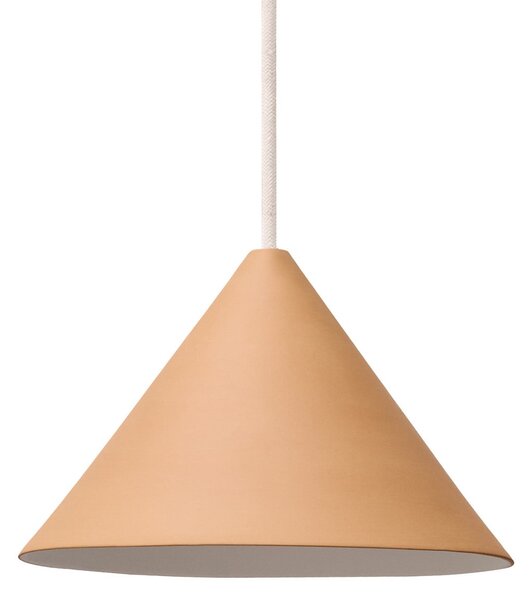 Lampada a sospensione Moebe, Ceramic Cone, dimmerabile, Beige, Soggiorno, Ceramica, Design