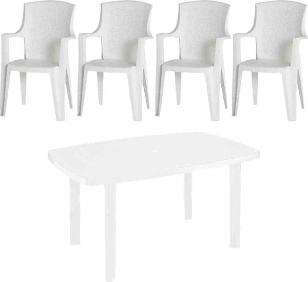 PROGARDEN Eden+Faro SET 5 pezzi plastica bianca N01348