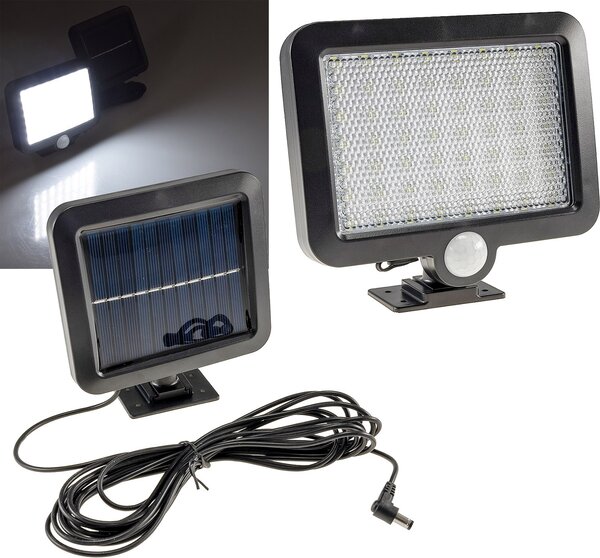 Lampada solare a LED per esterni, IP44, con rilevatore di movimento PIR