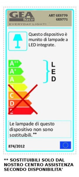 Applique moderno gea led ges771 led 4000 ip65 alluminio vetro antracite - Gea Led