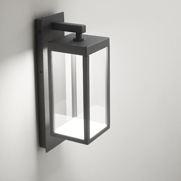 Applique moderno gea led ges771 led 4000 ip65 alluminio vetro antracite - Gea Led