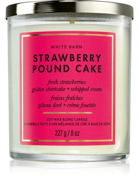 Bath & Body Works Strawberry Pound Cake candela profumata 227 g