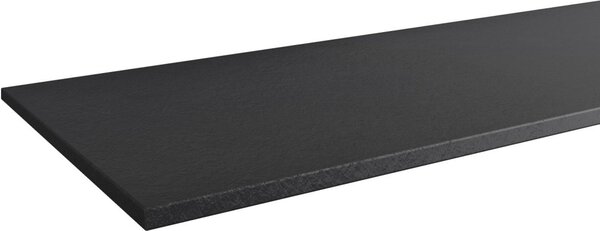 FACKELMANN Piano lavabo Oxford / Piano per lavabo da appoggio / Dimensioni (L x A x P): ca. 60,6 x 1,2 x 49,2 cm / Piano di alta qualità per bagno e bagno degli ospiti / Colore: nero
