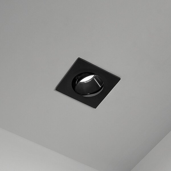 Faretto incasso quadrato orientabile ip20 perenz oasis 8368 n gu10 led nero - Perenz