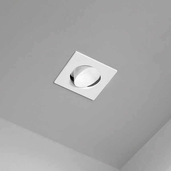 Faretto incasso quadrato orientabile ip20 perenz oasis 8368 b gu10 led bianco - Perenz