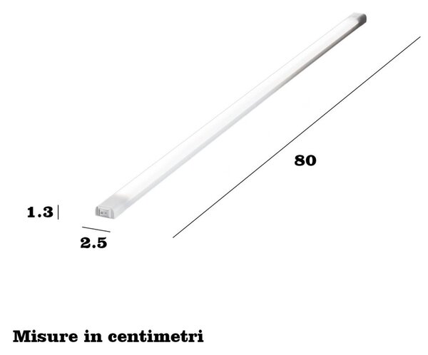 Reglette perenz tiny 6738 b lc 12w led 3000k plastica resina - Perenz