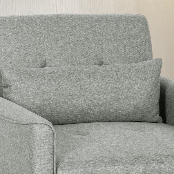 HOMCOM Poltrona letto 3-in-1, poltrona-letto estraibile con schienale regolabile, Grigio | Aosom Italy