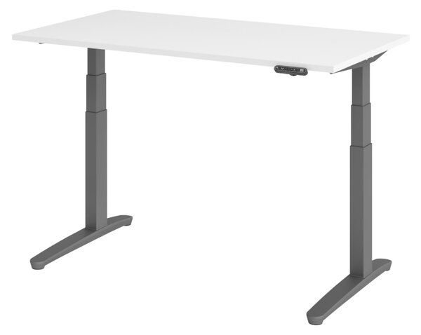 Scrivania elettrica bümö modello XBHM - Finitura: Bianco, Struttura: Grafite, Dimensioni: 140 x 80 cm