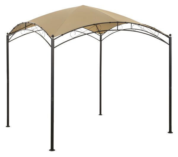 Gazebo da giardino Angel living 2,5x2,5M, gazebo idrorepellente e resistente ai raggi UV, ideale per il tempo libero e le feste (beige)