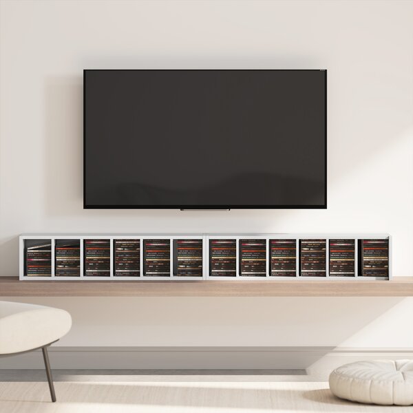 HOMCOM Scaffale per 204 CD, Set da 2 Colonne per Blu-Ray e Libri con Ripiani Regolabili, Bianco | Aosom Italy
