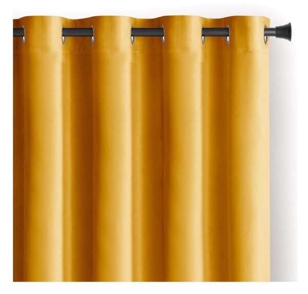 Tenda parzialmente oscurante gialla in velluto 140x245 cm Eyelets – Restilo