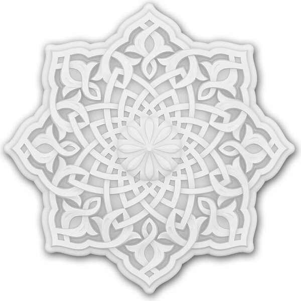 Profhome 156501 Medaglione a rosette Elemento decorativo orientale Ø 31,9 cm