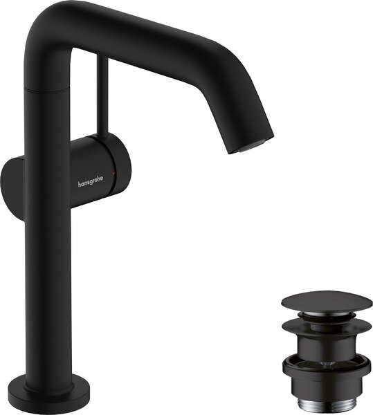 Hansgrohe Tecturis S robinetterie de lavabo 210 Fine CoolStart, avec bec pivotant et vidage Push-Open, EcoSmart, 73360670, 73360670
