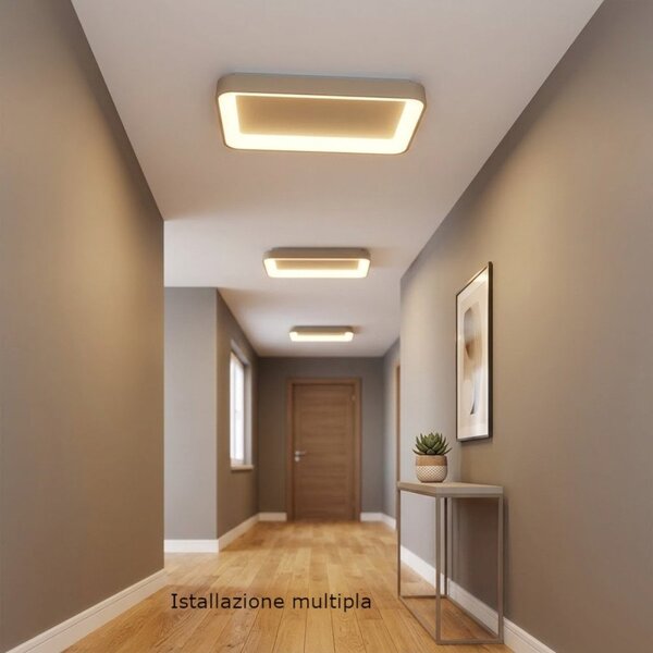 Plafoniera moderna promoingross board r50 led cct metallo metacrilato - Promoingross