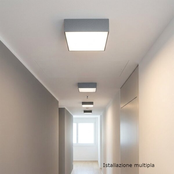 Plafoniera led promoingross box q15 cct 17x17 metallo metacrilato - Promoingross
