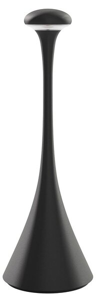 SIGOR Lampada da tavolo ricaricabile a LED "Nudrop" 2,2W 820 (bianco caldo) + 827 (tono caldo-extra) notte nero opaco dimmerabile