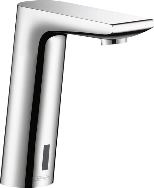 Hansgrohe Mitigeur électronique de lavabo Metris S avec préréglage de la température, fonctionnement sur batterie, décharge 128mm, 31101000, 31101000