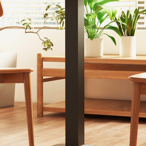 HOMCOM Tavolo da pranzo Tavolo quadrato per 2 persone Tavolo sala da pranzo effetto legno Base in acciaio 70 x 70 x 75 cm Marrone scuro | Aosom Italy