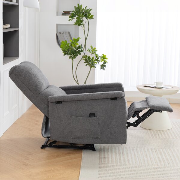 HOMCOM Poltrona massaggiante reclinabile, poltrona relax, schienale regolabile, ampia seduta, poggiapiedi, 69x84x99cm, grigio | Aosom Italy