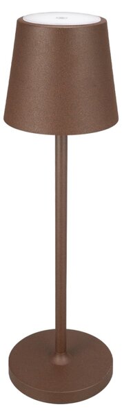 Abat-jour esterno batteria gea led gls031 300lm ip54 marrone lampada tavolo classica usb touch - Gea Led