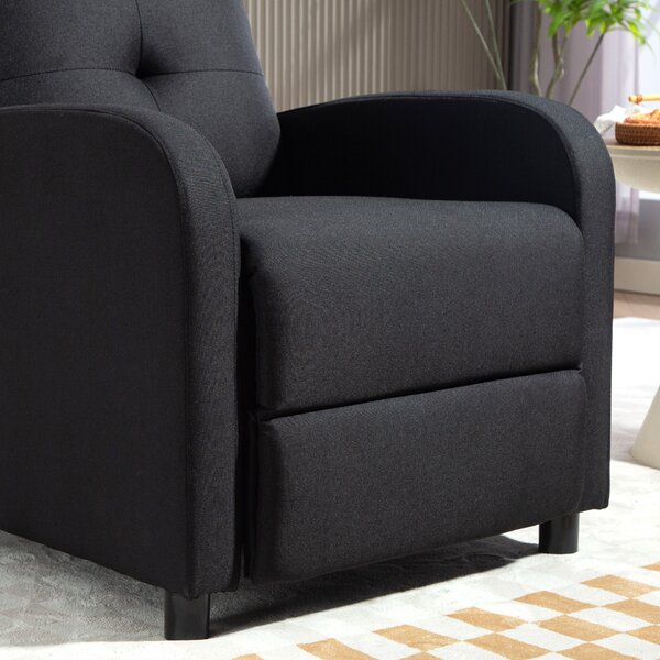 HOMCOM Poltrona relax reclinabile, poggiapiedi estraibile, sistema a molle insacchettate, fino a 150 kg, Nero | Aosom Italy