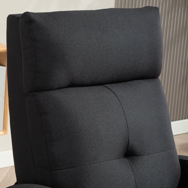 HOMCOM Poltrona relax reclinabile, poggiapiedi estraibile, sistema a molle insacchettate, fino a 150 kg, Nero | Aosom Italy