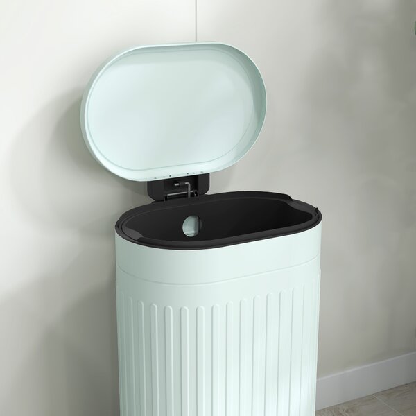 HOMCOM Cestino 30 L a pedale con coperchio, secchio interno estraibile, funzione chiusura ammortizzata, 36,5 x 31,2 x 60,8 cm, verde | Aosom Italy