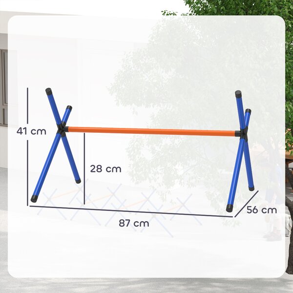 PawHut Set Agility per Cani, kit 4 pezzi con ostacoli, borsa da trasporto, set di allenamento con altezza regolabile per cani piccoli | Aosom Italy