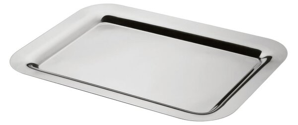 Vassoio Rettangolare Senza manici lunghezza 43 cm Linea BOSTON EME in acciaio inox Lucido liscio