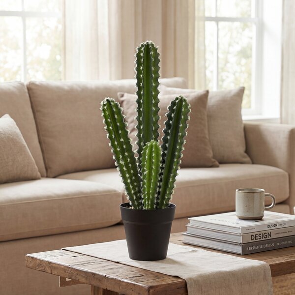 HOMCOM Pianta artificiale Cactus 53 cm pianta artificiale in vaso per casa, ufficio | Aosom Italy