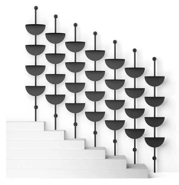 Ripiani modulari in metallo nero 27x203,5 cm Solis - Umbra