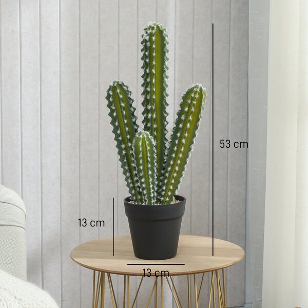 HOMCOM Pianta artificiale Cactus 53 cm pianta artificiale in vaso per casa, ufficio | Aosom Italy