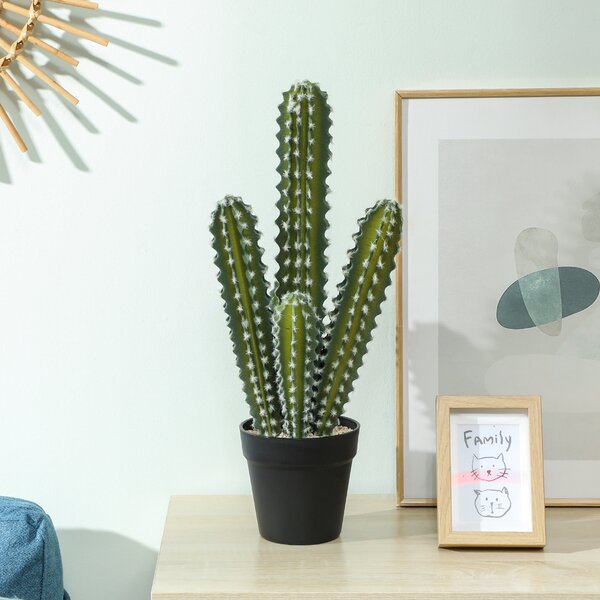 HOMCOM Pianta artificiale Cactus 53 cm pianta artificiale in vaso per casa, ufficio | Aosom Italy