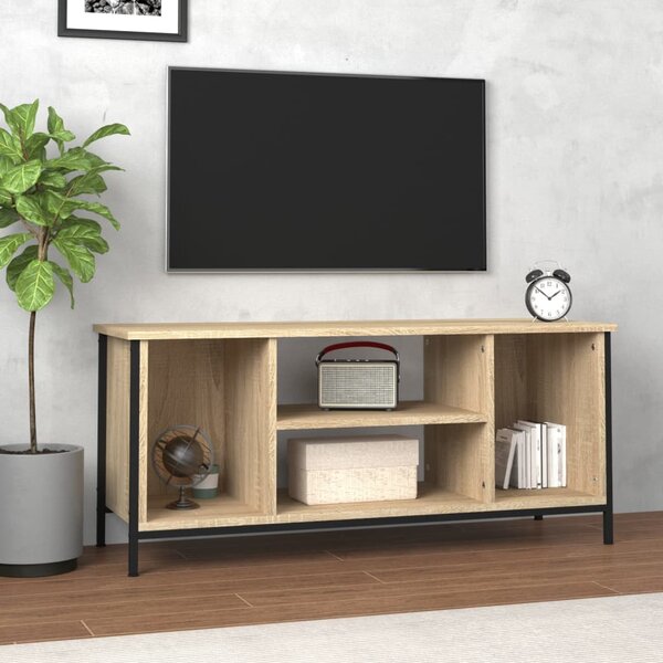 Mobile Porta TV Bianco Lucido 69,5x30x50cm in Legno Multistrato