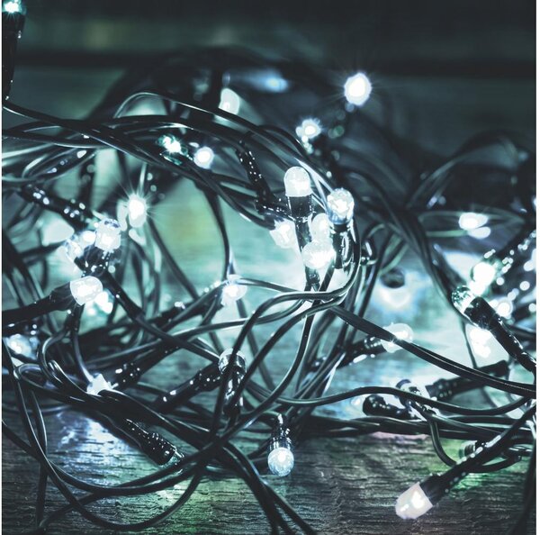 Catena luminosa natalizia LED per esterni, 1000 LED/230 V, 8 funzioni, 75 m, IP44, bianco freddo