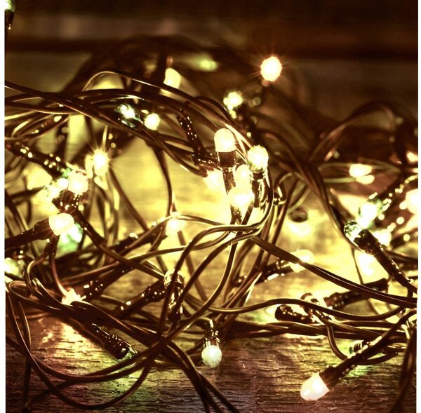 Catena luminosa LED da esterno per Natale 1000xLED/230V 8 funzioni 75 m IP44 bianco caldo