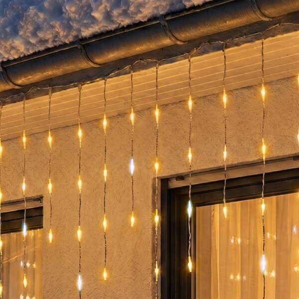 Catena luminosa natalizia LED per esterni 1200xLED/230V 25x0,56 m IP44 bianco caldo/bianco freddo
