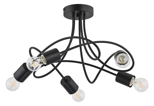 Lampadario a plafone TARGO 5xE27/15W/230V nero