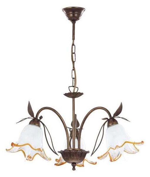 Lampadario a catena BRAGA 3xE27/15W/230 bronzo