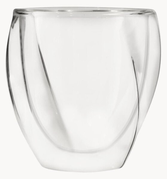 Set di 2 tazze in vetro borosilicato a doppia parete Cristallo
