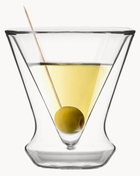 Set di 2 bicchieri da Martini in vetro borosilicato Soho