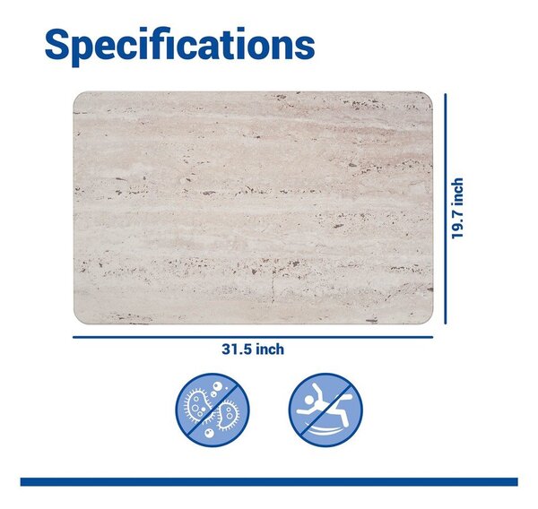 Tappetino per il bagno marrone chiaro in diatomite 50x80 cm Puna – Wenko
